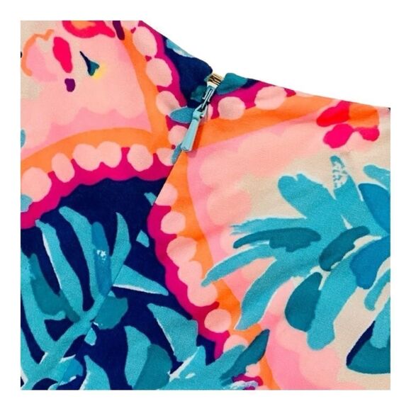 Lilly Pulitzer | Seaside Aqua Tanya Dress Romper | 8 - Picture 3 of 8